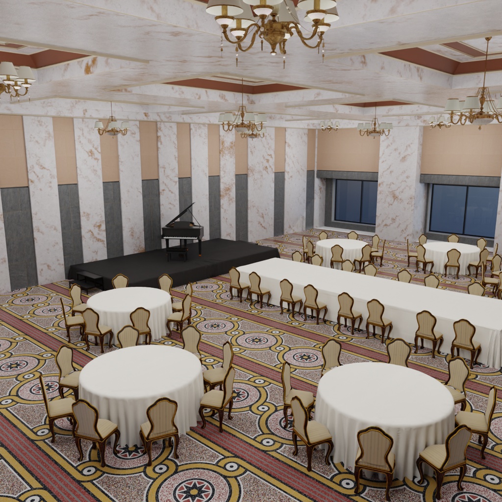 【Blender】 ボールルーム Ballroom