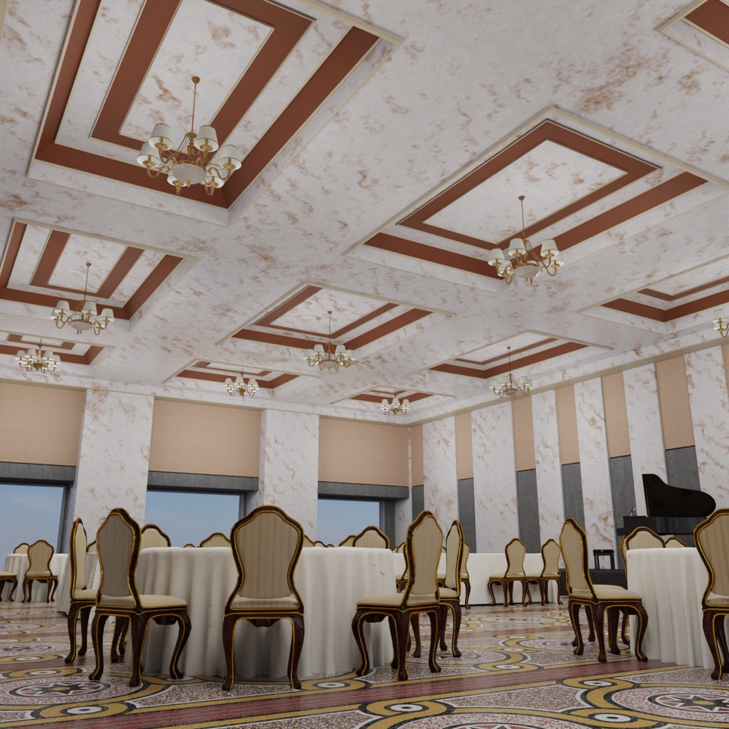 【Blender】 ボールルーム Ballroom