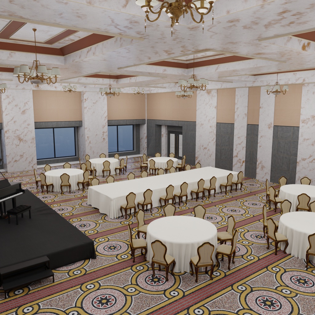 【Blender】 ボールルーム Ballroom