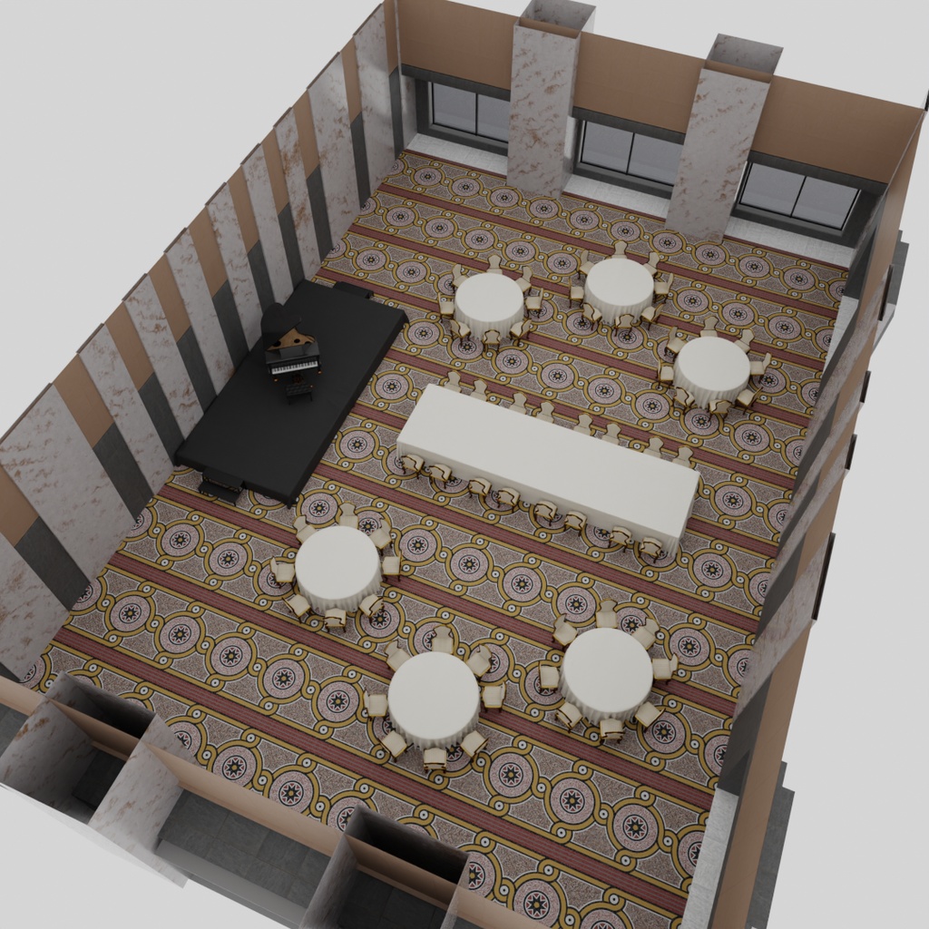 【Blender】 ボールルーム Ballroom