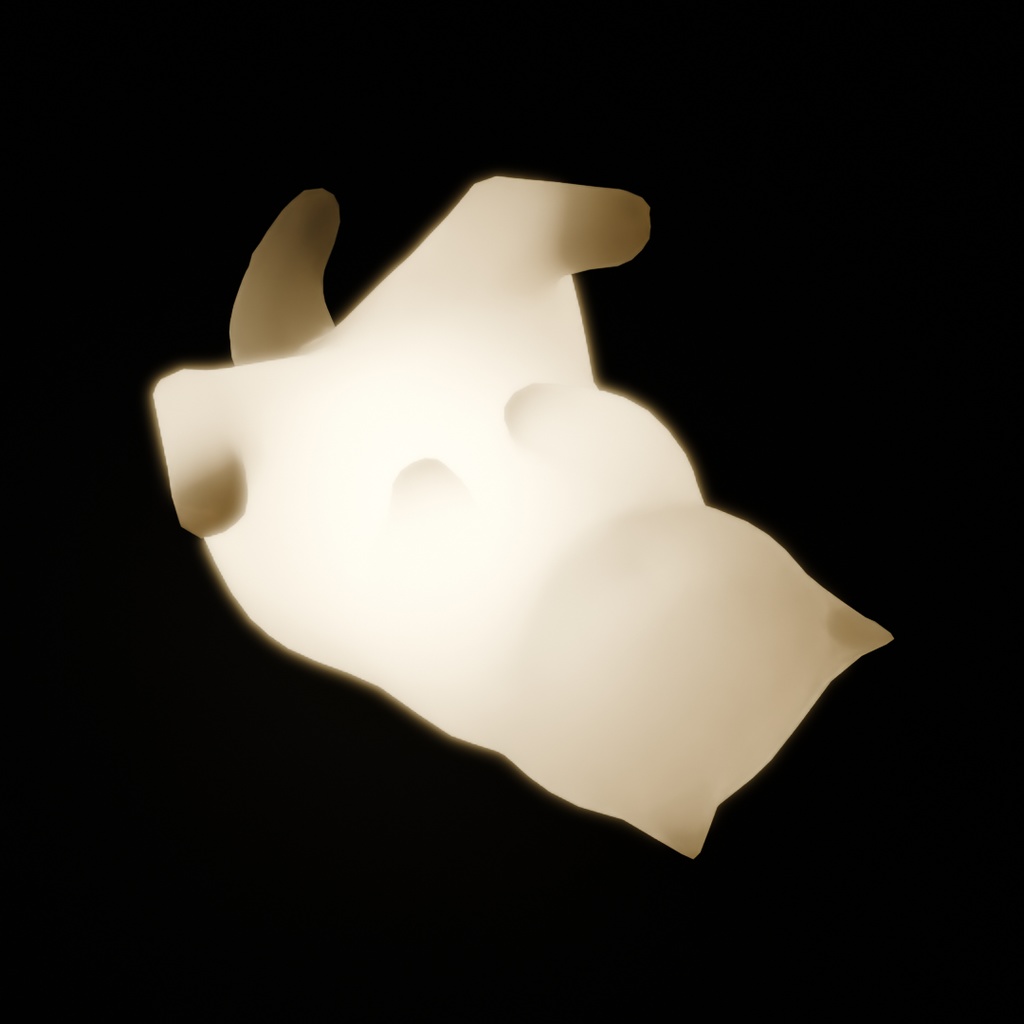 【Blender】 へそ天猫の間接照明 Indirect Lighting for "hesoten" Cat