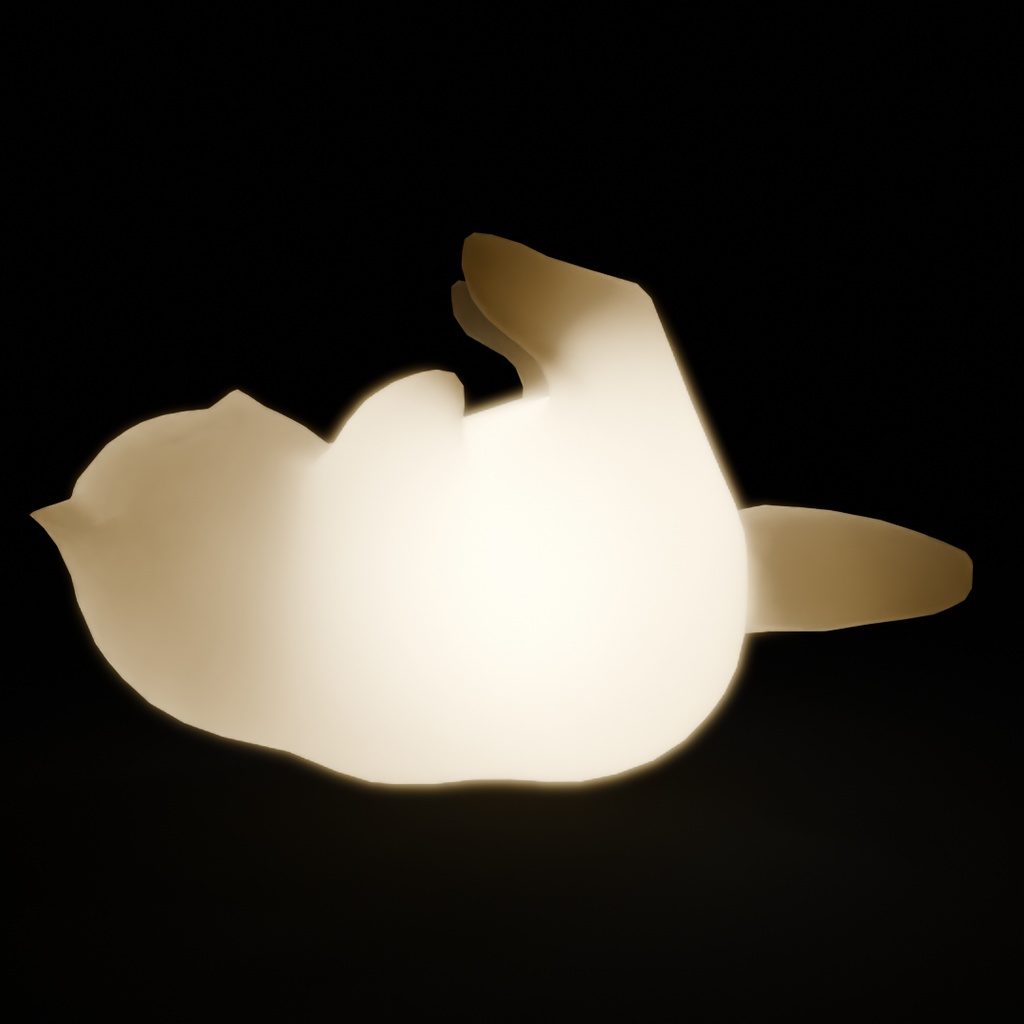 【Blender】 へそ天猫の間接照明 Indirect Lighting for "hesoten" Cat