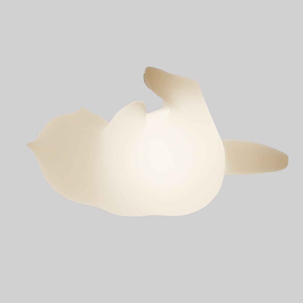 【Blender】 へそ天猫の間接照明 Indirect Lighting for "hesoten" Cat