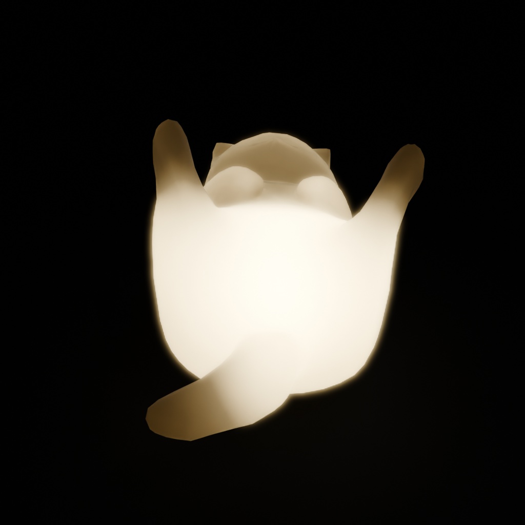 【Blender】 へそ天猫の間接照明 Indirect Lighting for "hesoten" Cat