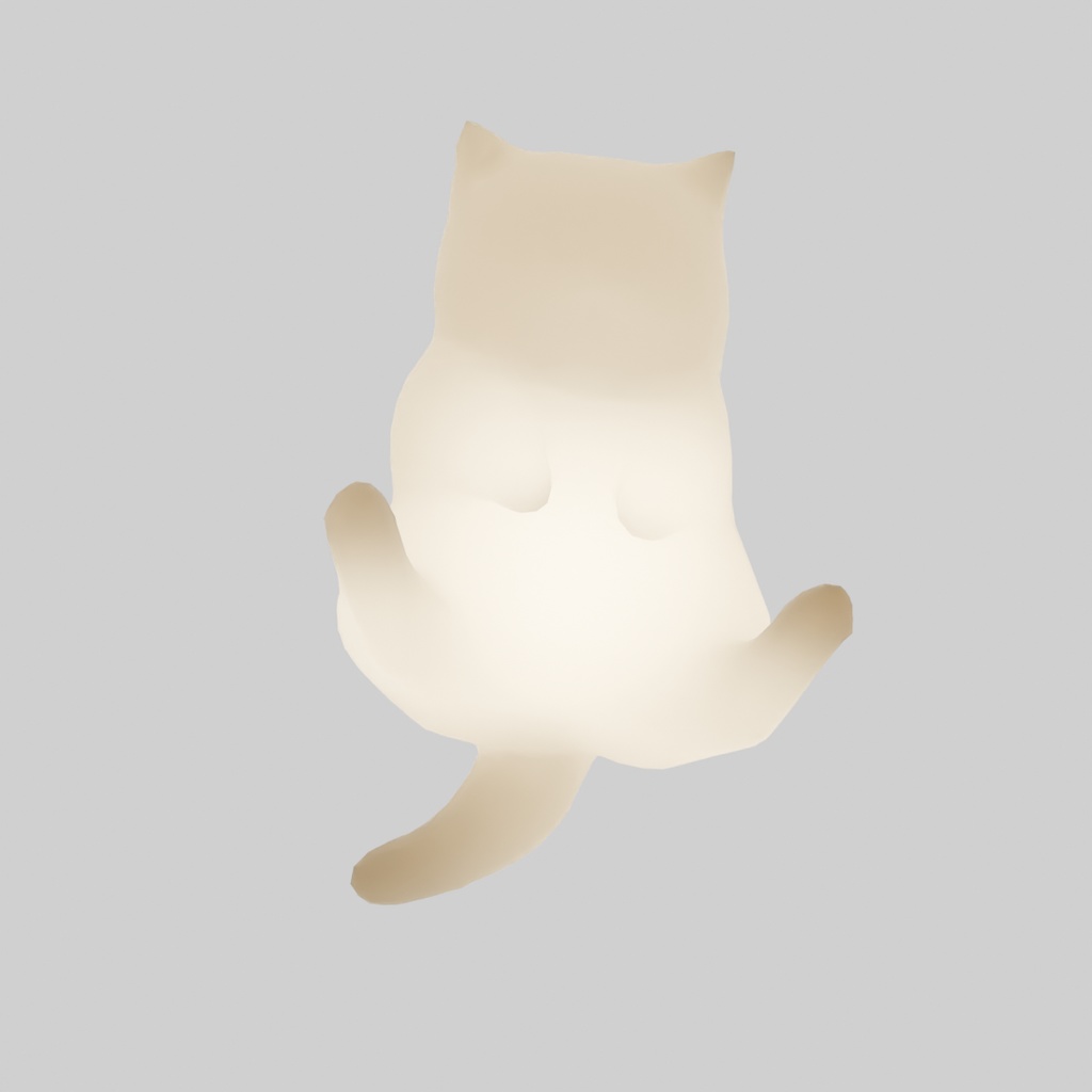 【Blender】 へそ天猫の間接照明 Indirect Lighting for "hesoten" Cat