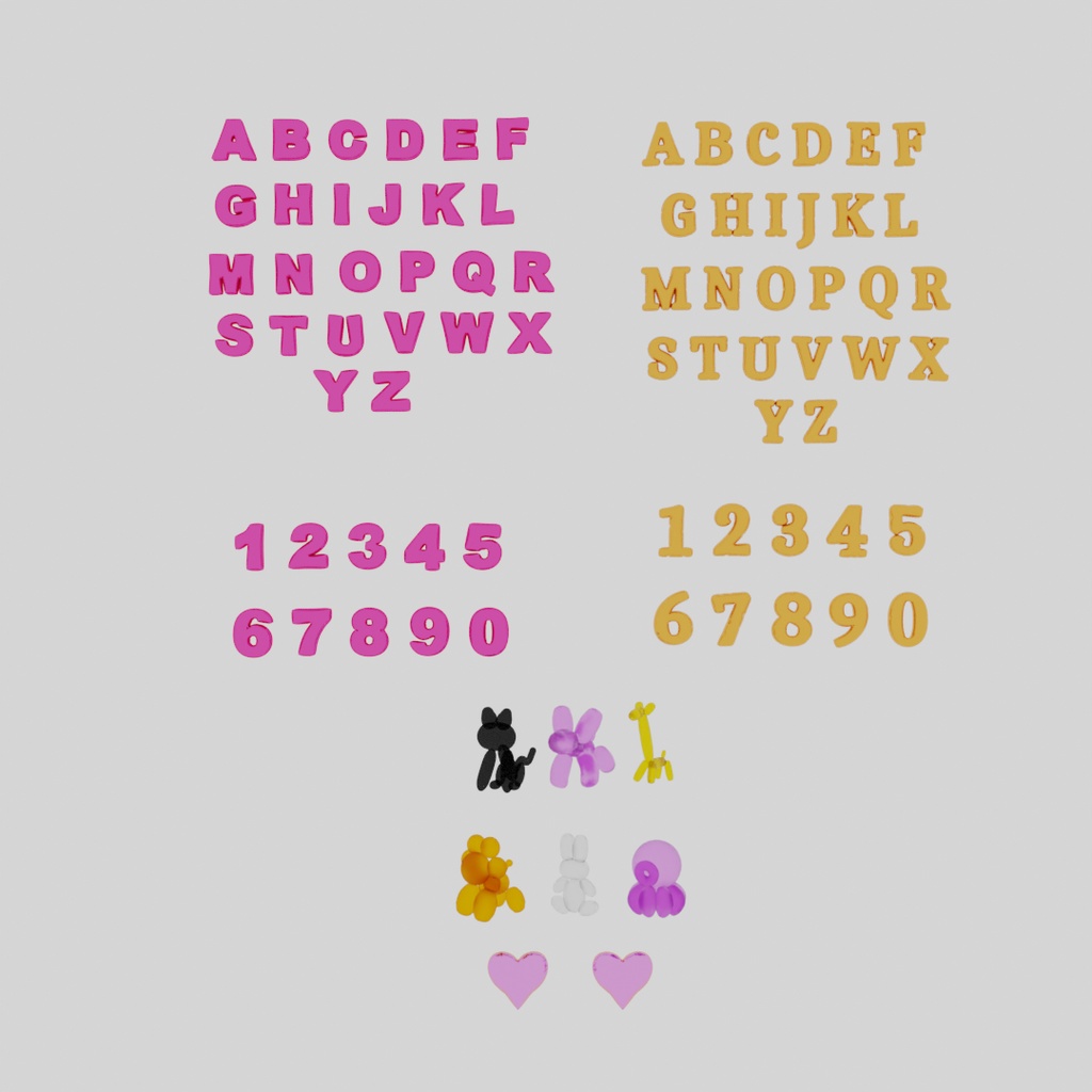 【Blender】 バルーン、風船のアセット Balloon asset