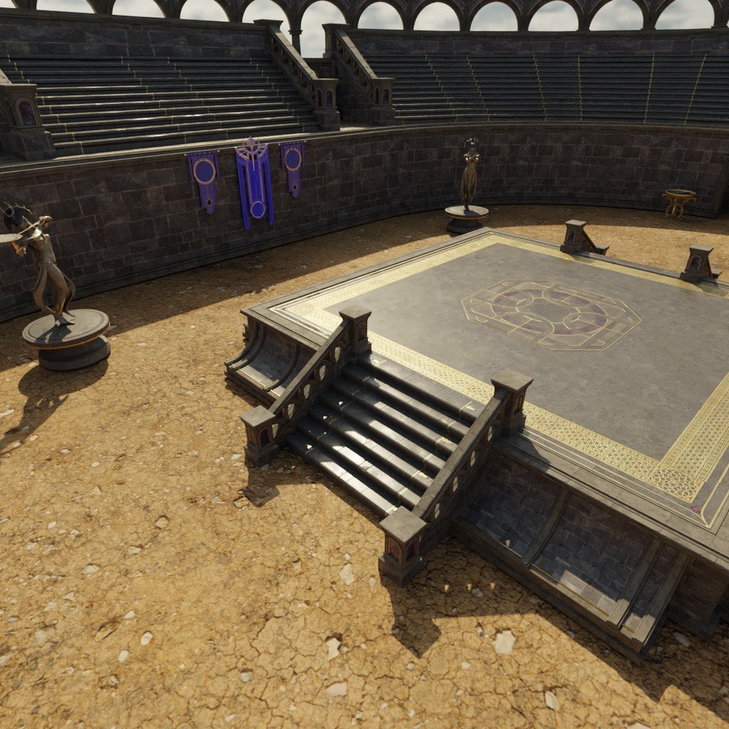 【Blender】 古代の野外闘技場 Ancient Outdoor Colosseum