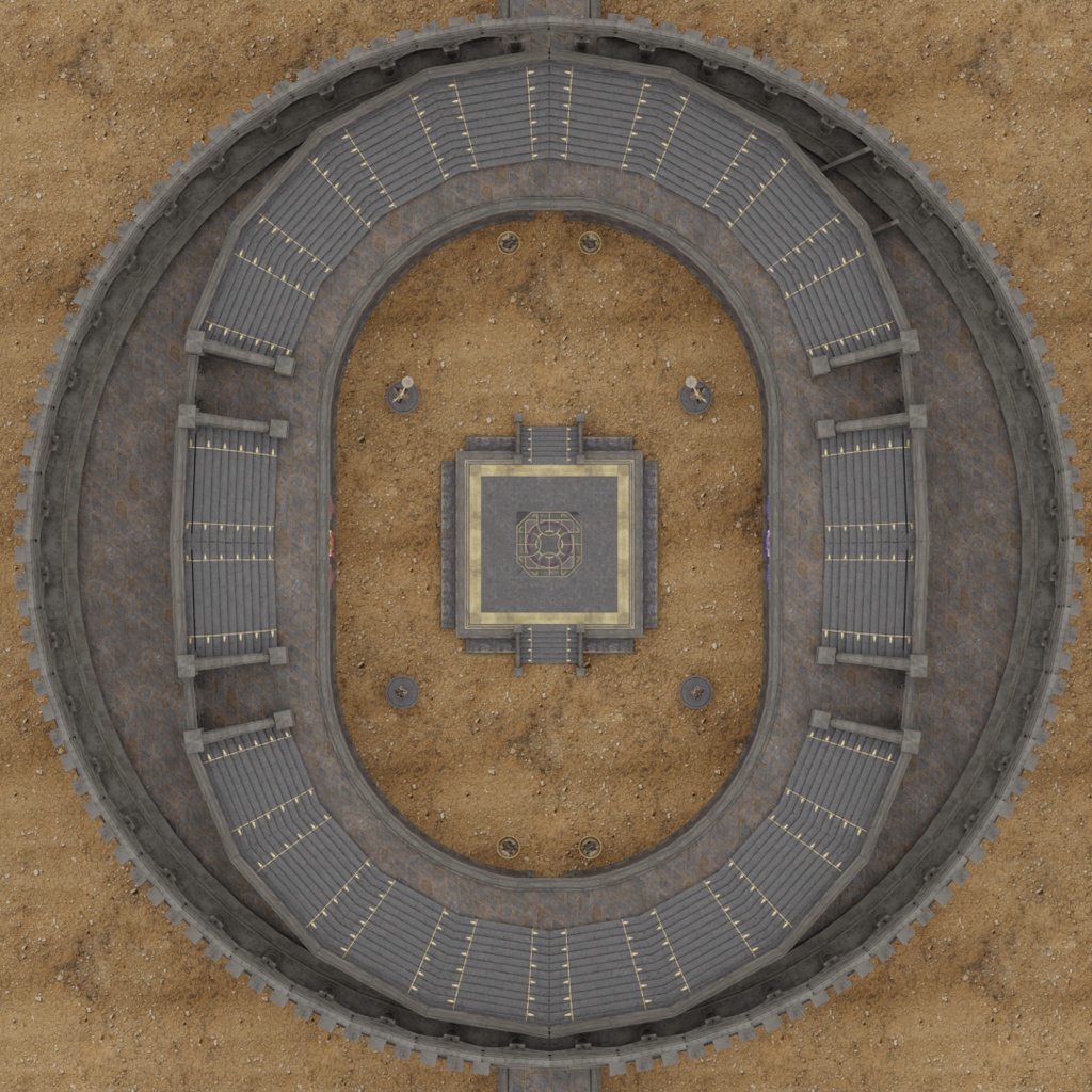 【Blender】 古代の野外闘技場 Ancient Outdoor Colosseum