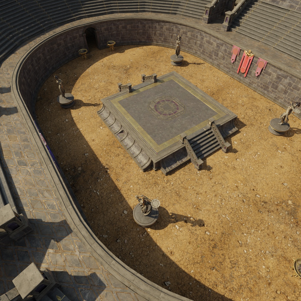 【Blender】 古代の野外闘技場 Ancient Outdoor Colosseum