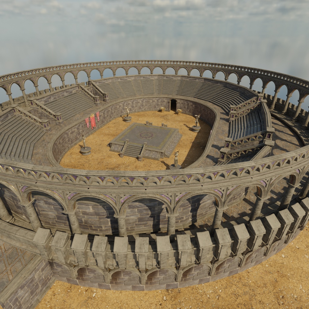 【Blender】 古代の野外闘技場 Ancient Outdoor Colosseum