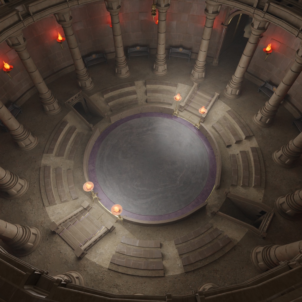 【Blender】 古代の室内闘技場 Ancient indoor arena