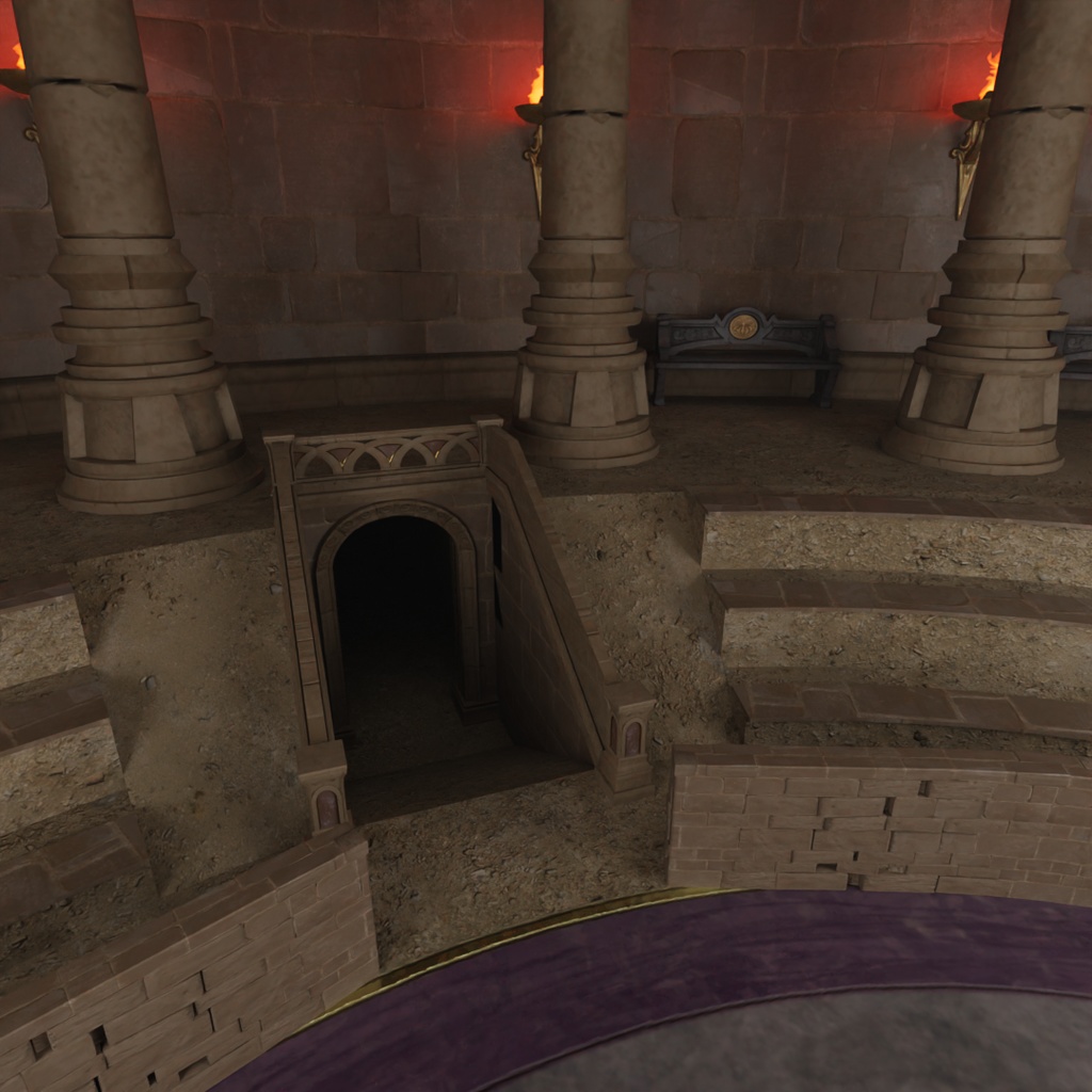 【Blender】 古代の室内闘技場 Ancient indoor arena