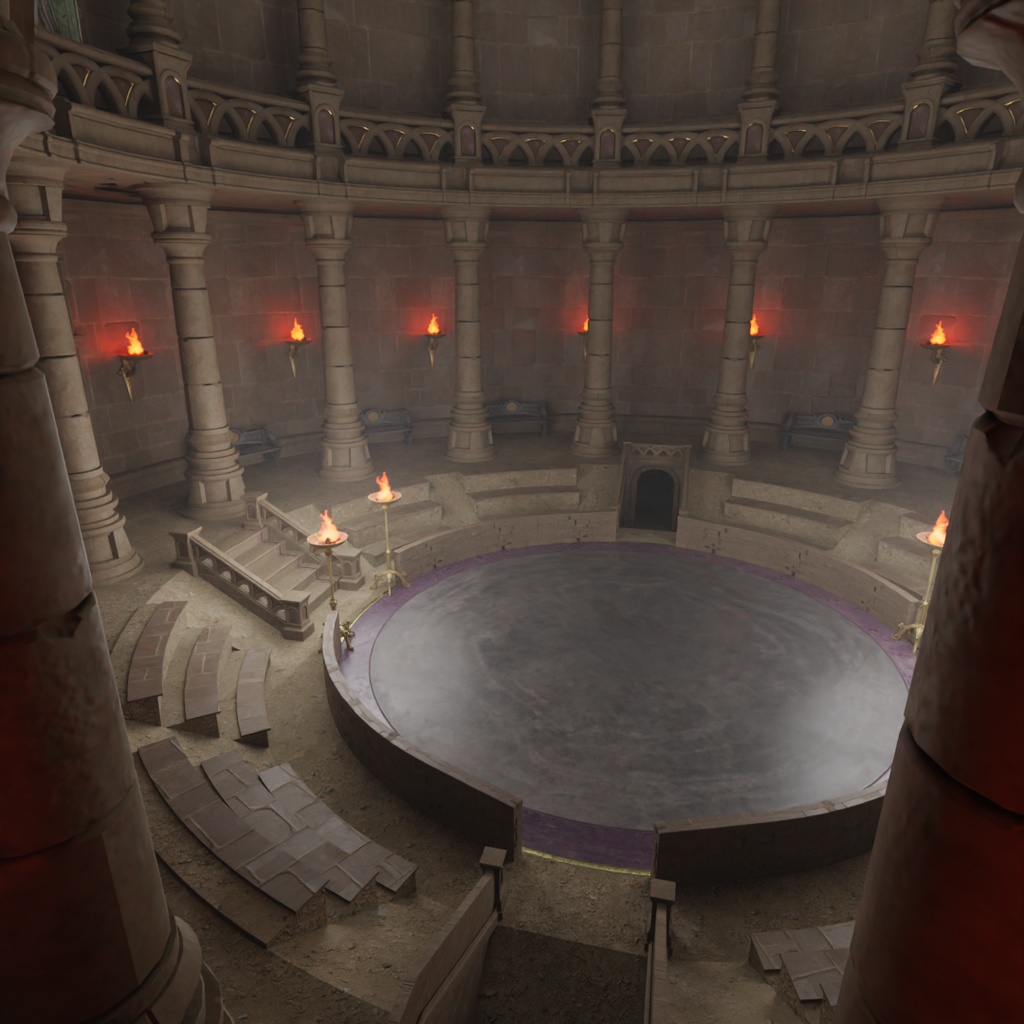 【Blender】 古代の室内闘技場 Ancient indoor arena