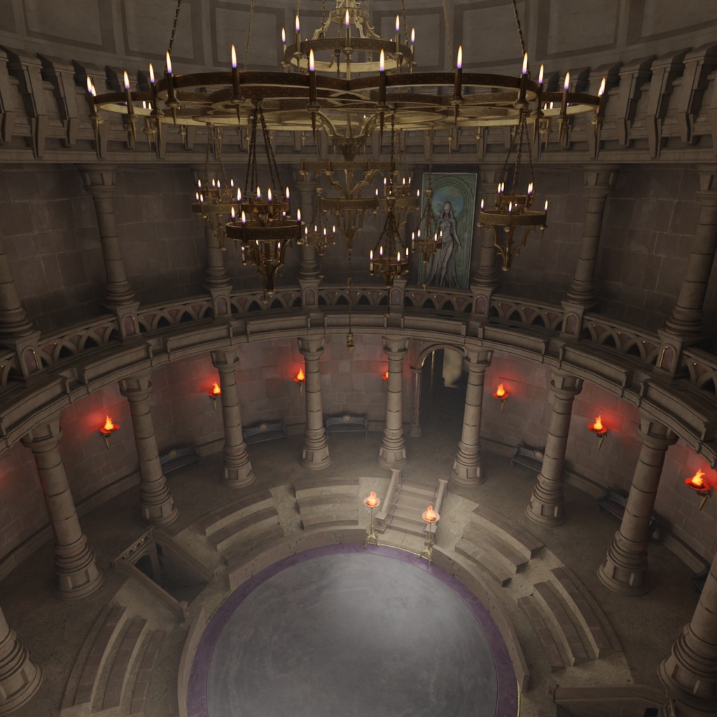 【Blender】 古代の室内闘技場 Ancient indoor arena