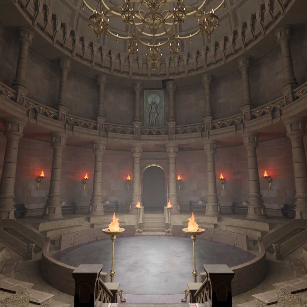 【Blender】 古代の室内闘技場　Ancient indoor arena