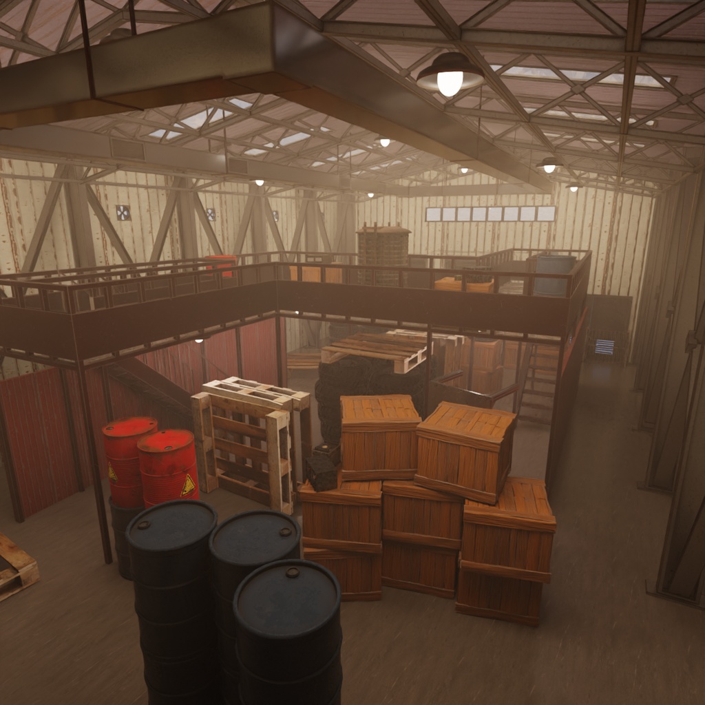 【Blender】 室内サバイバルゲームルーム　Indoor Survival Game Room