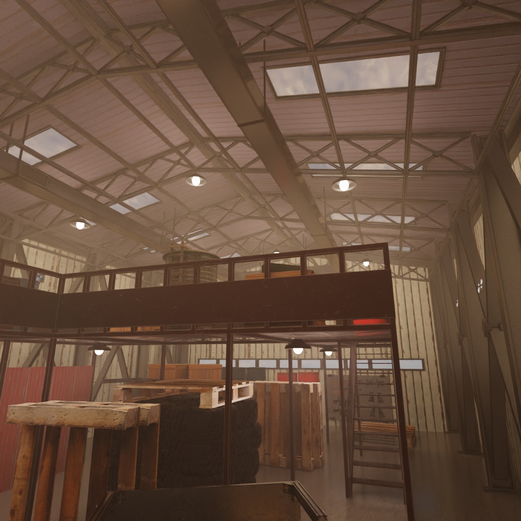 【Blender】 室内サバイバルゲームルーム Indoor Survival Game Room