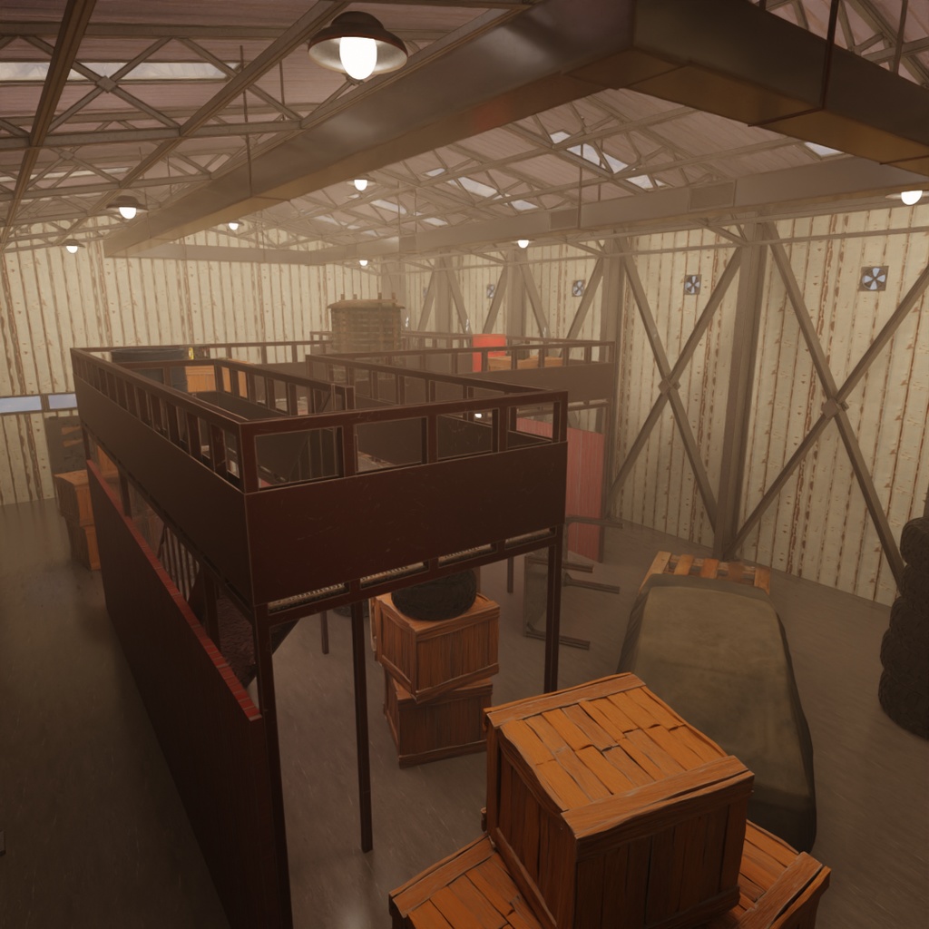 【Blender】 室内サバイバルゲームルーム Indoor Survival Game Room