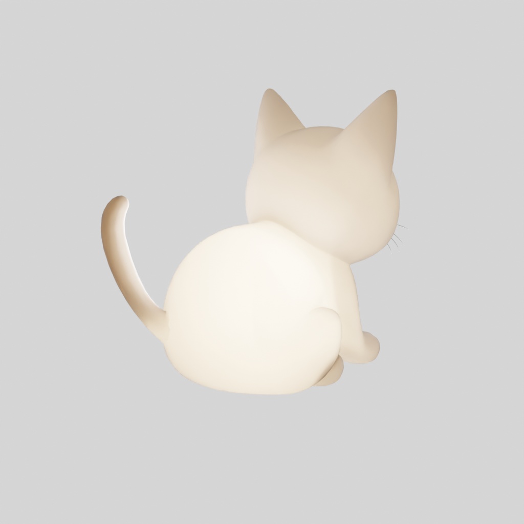 【Blender】 目が光る猫のライト Cat Light with Glowing Eyes