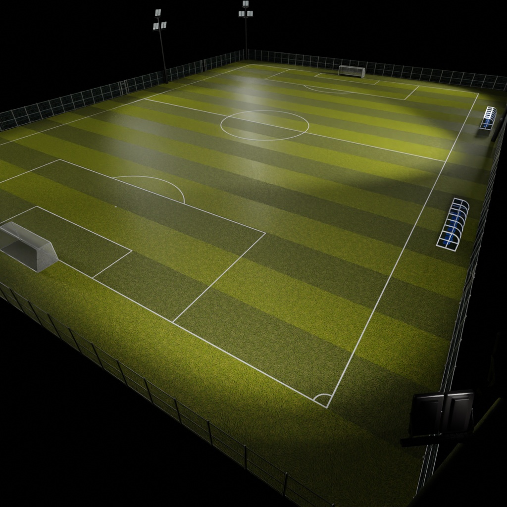 【Blender】 サッカーコートとフットサルコート Soccer field and futsal court