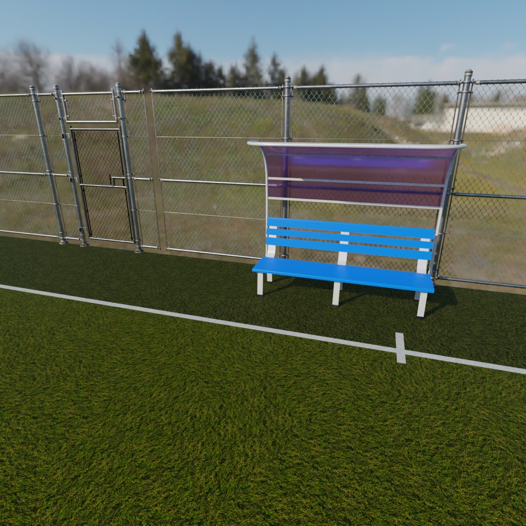 【Blender】 サッカーコートとフットサルコート Soccer field and futsal court