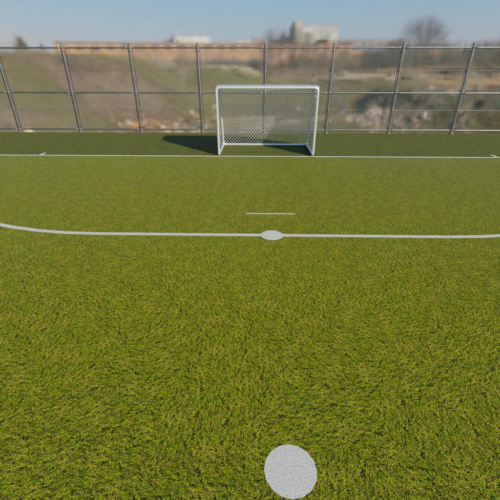 【Blender】 サッカーコートとフットサルコート Soccer field and futsal court
