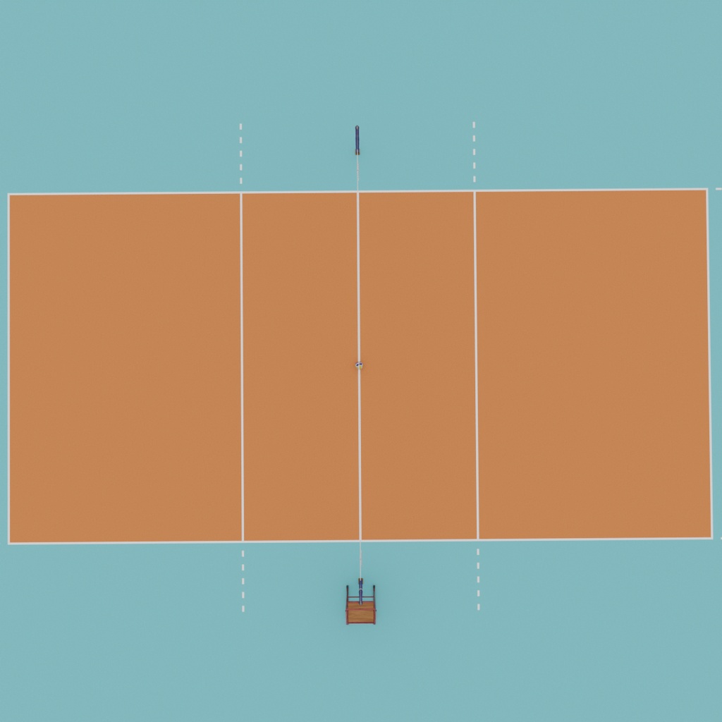 【Blender】 バレーボールコート Volleyball court