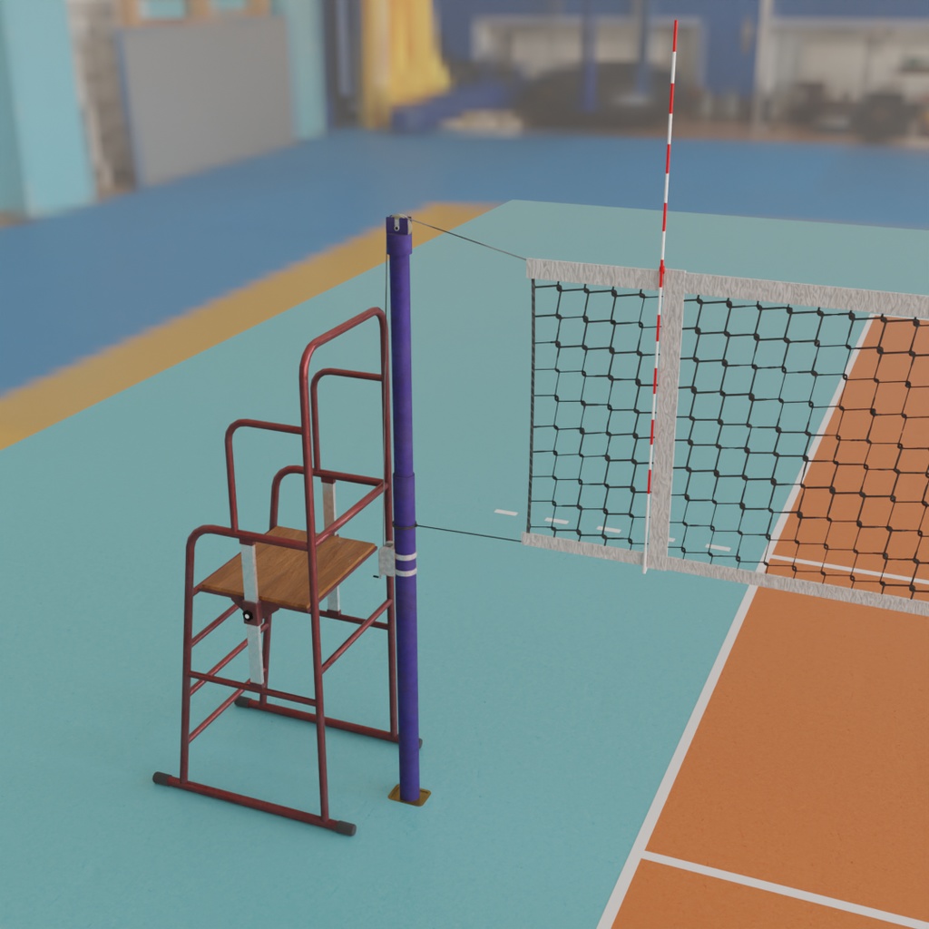 【Blender】 バレーボールコート Volleyball court