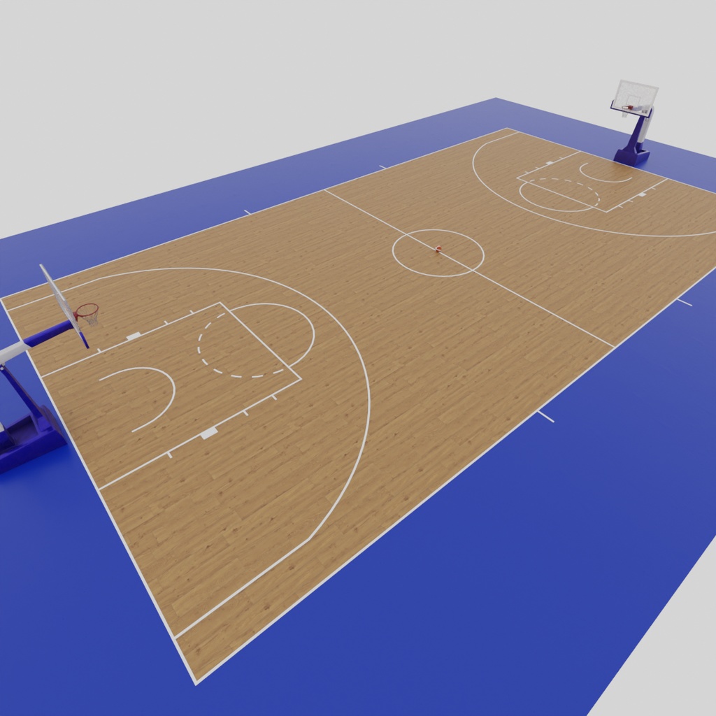 【Blender】 バスケットボールコート Basketball court