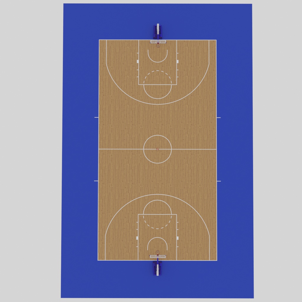 【Blender】 バスケットボールコート Basketball court