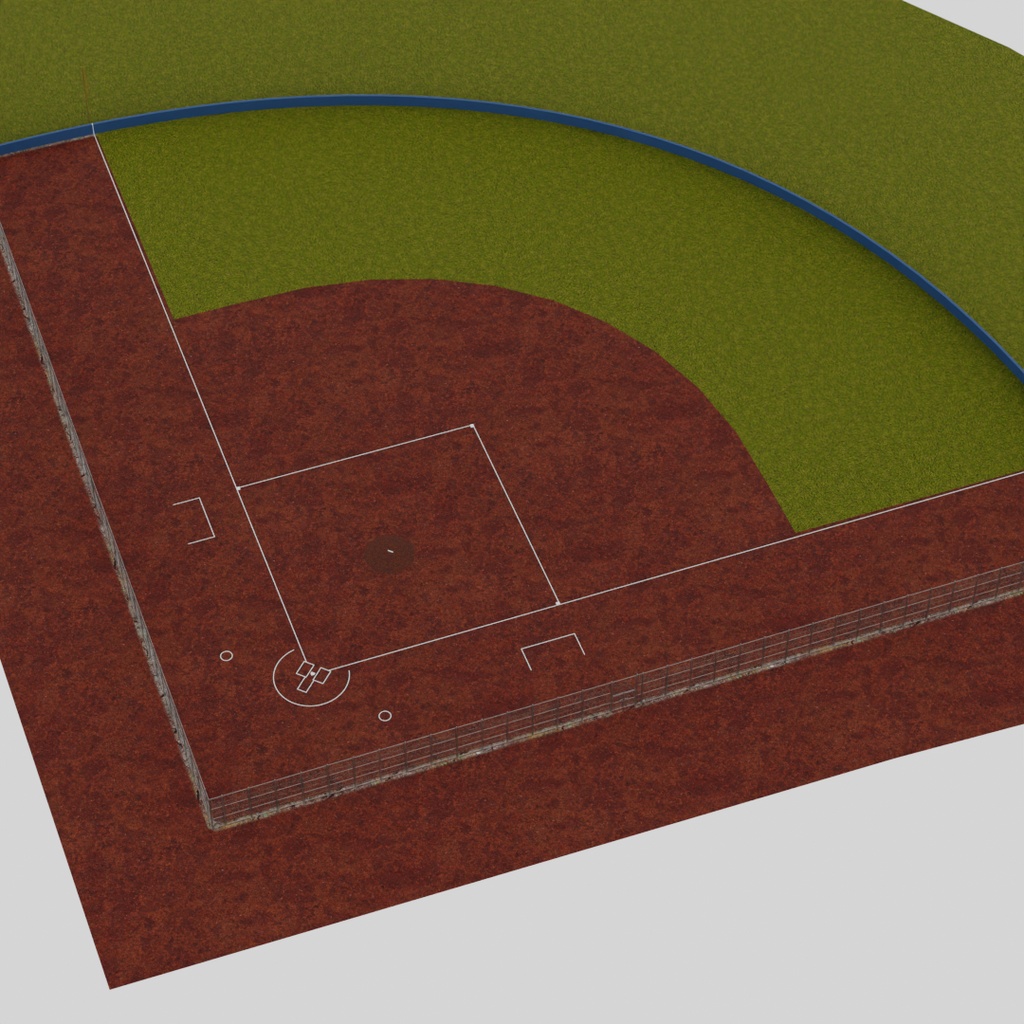 【Blender】 野球場 Baseball field