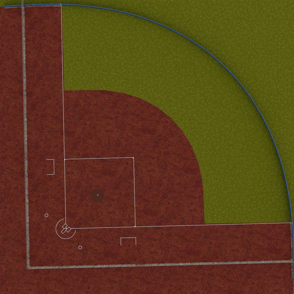 【Blender】 野球場 Baseball field