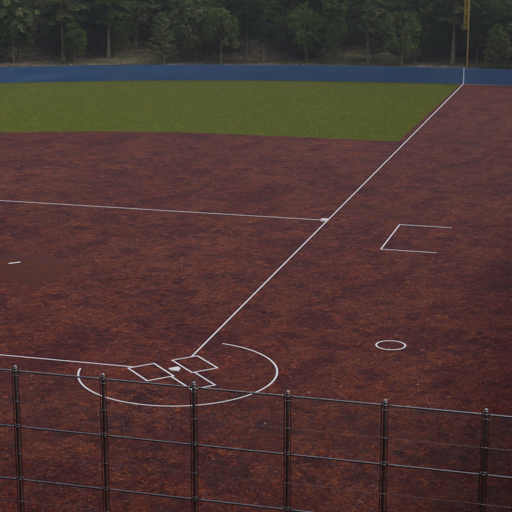 【Blender】 野球場 Baseball field