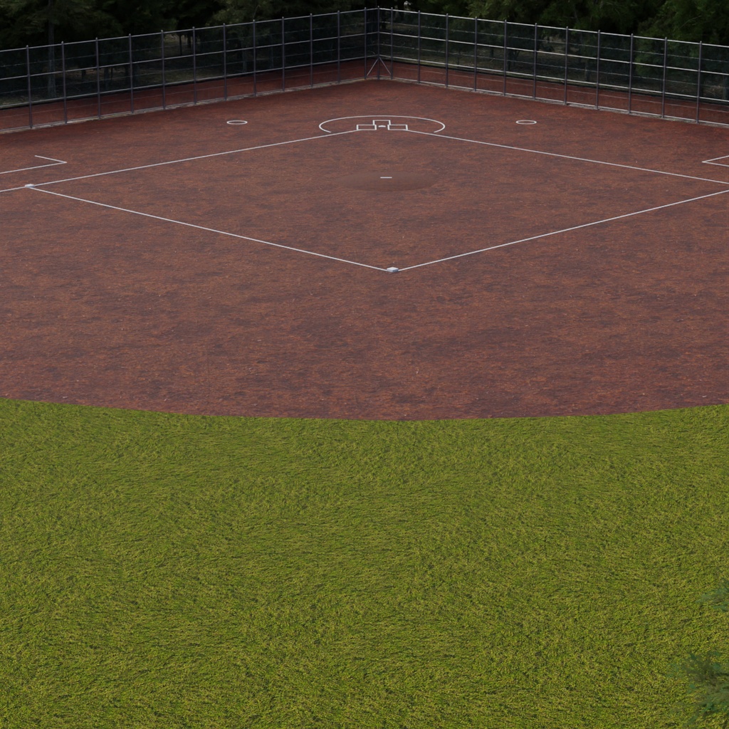 【Blender】 野球場 Baseball field