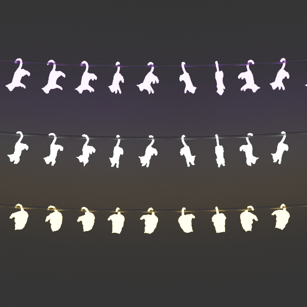 【Blender】猫のイルミネーションライト Cat Illumination Lights