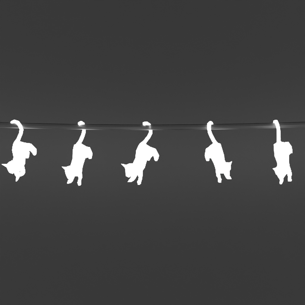 【Blender】猫のイルミネーションライト Cat Illumination Lights