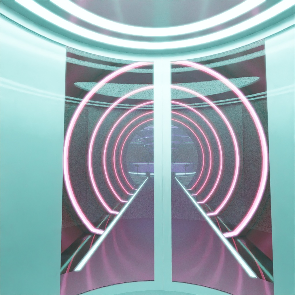 【Blender】近未来のネオンバー Near-Future Neon Bar