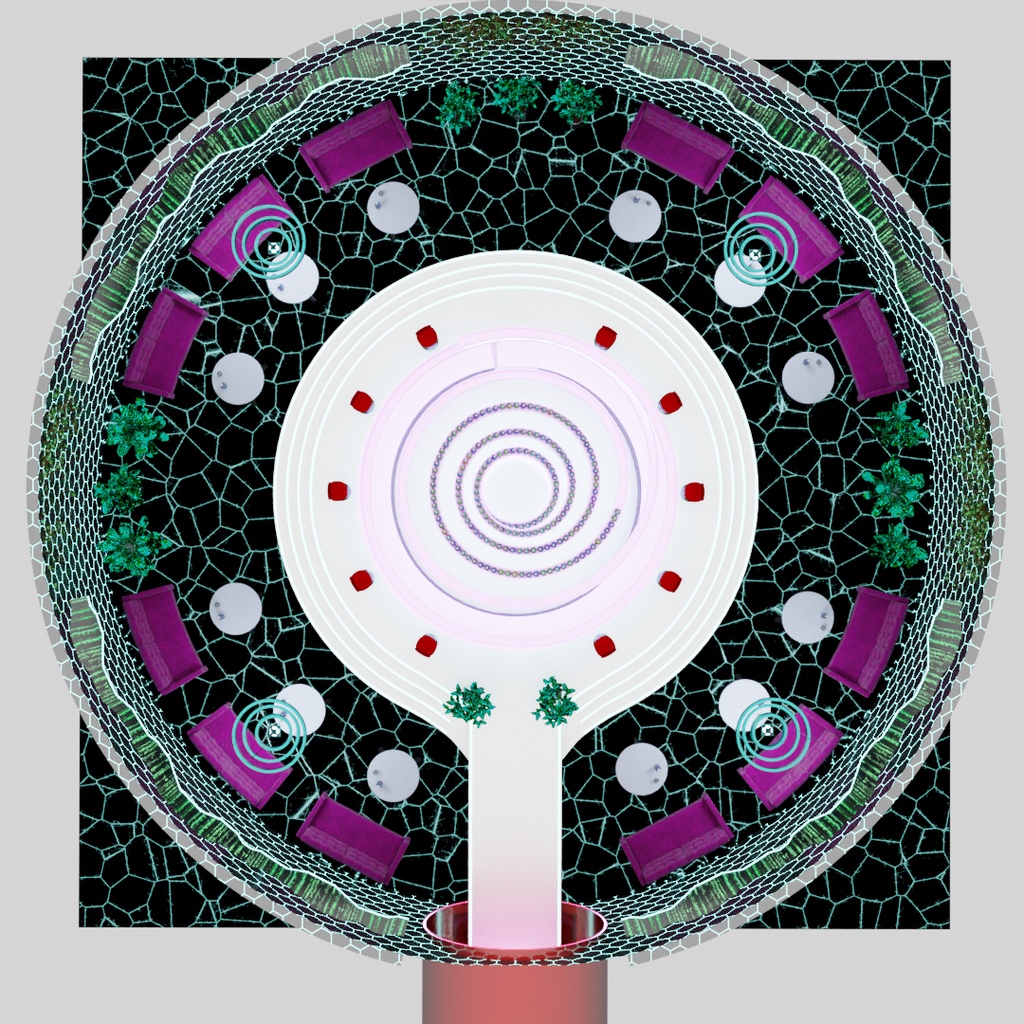 【Blender】近未来のネオンバー Near-Future Neon Bar