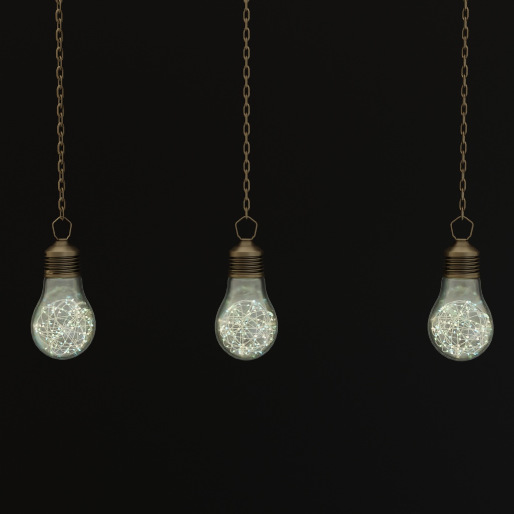 【Blender】電球型イルミネーションライト Bulb-shaped illumination light