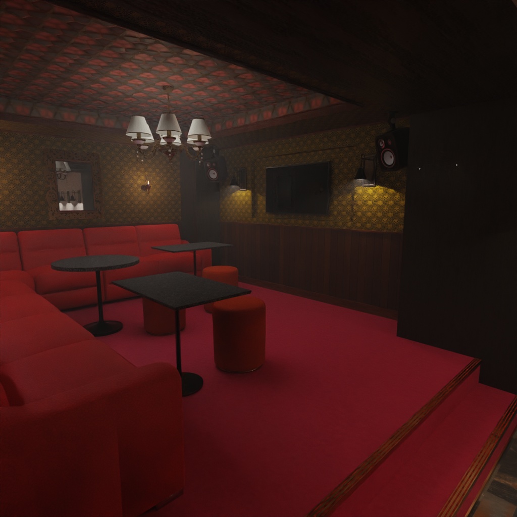 【Blender】レトロ風スナック・バー Retro-style hostess bar