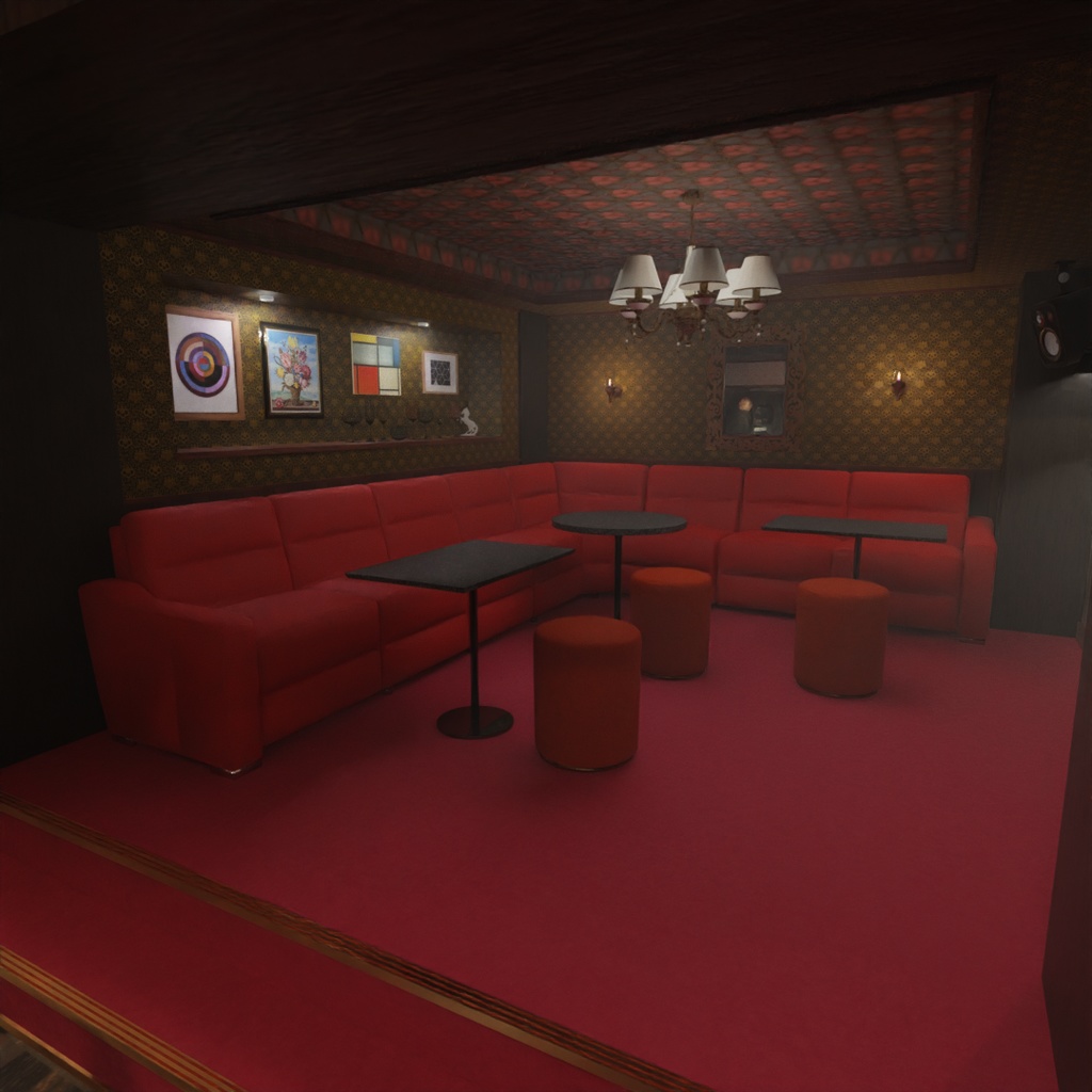 【Blender】レトロ風スナック・バー Retro-style hostess bar