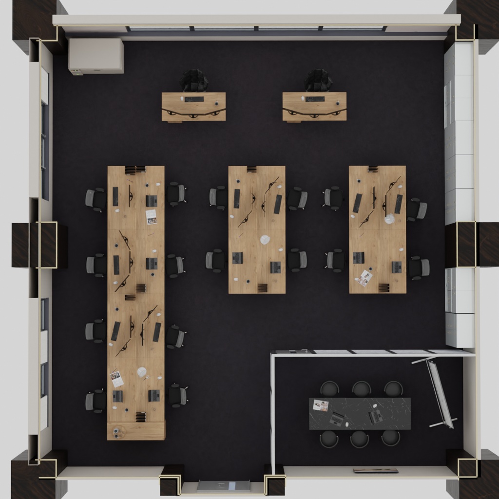 【Blender】小規模オフィスの部屋 Small office space