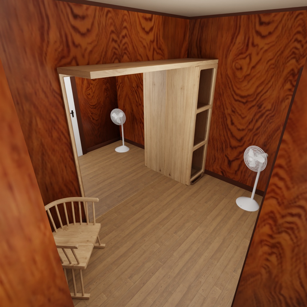 【Blender】ビーチが見えるリゾートホテルルーム Beachfront resort hotel room