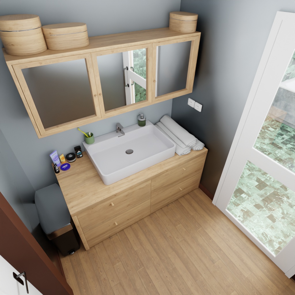 【Blender】ビーチが見えるリゾートホテルルーム Beachfront resort hotel room