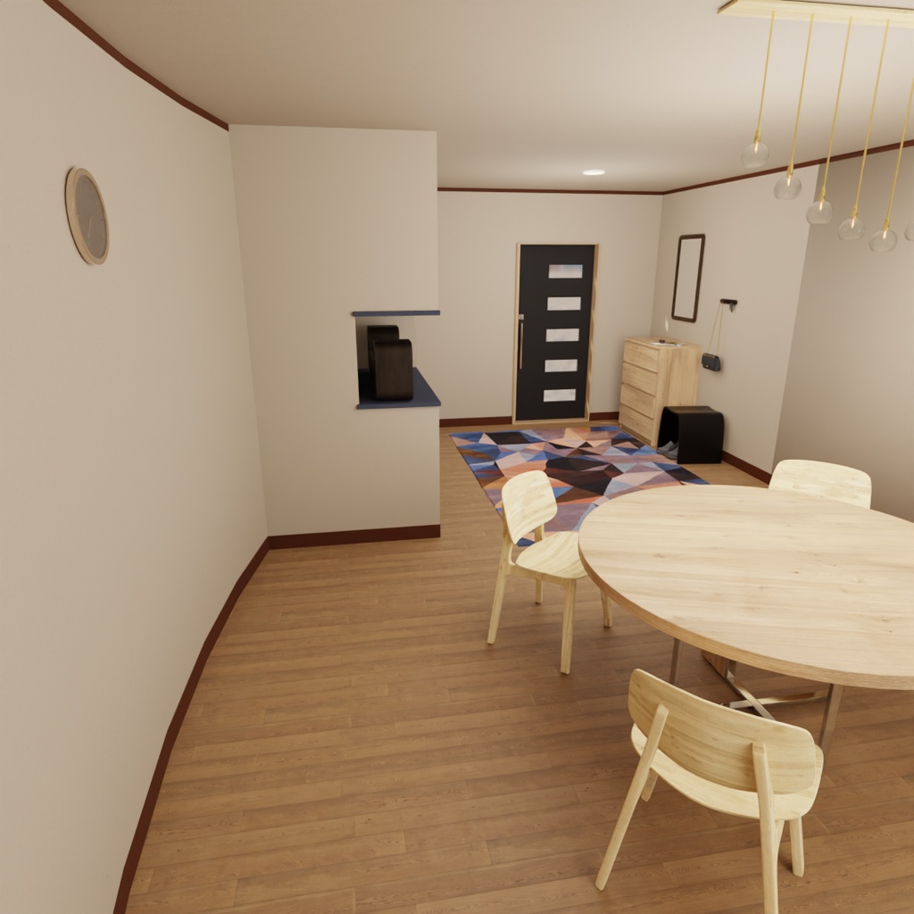 【Blender】ビーチが見えるリゾートホテルルーム Beachfront resort hotel room