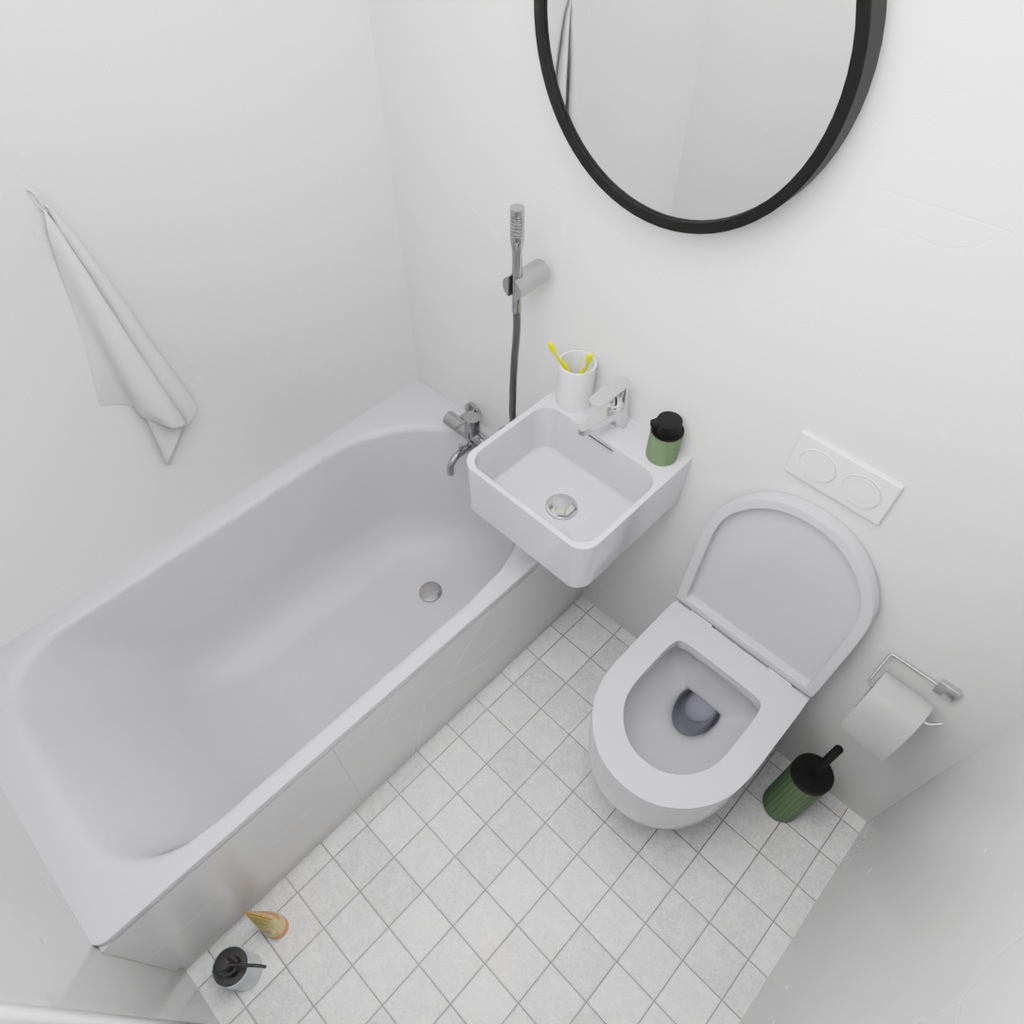 【Blender】大学生の住むアパートのワンルーム A studio apartment where college students live