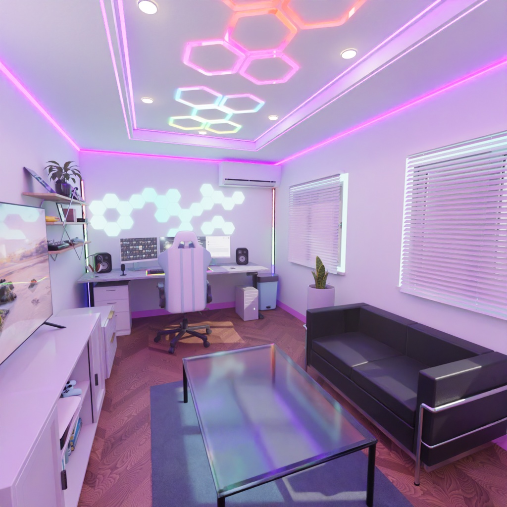 【Blender】ゲーミングルーム Gaming room