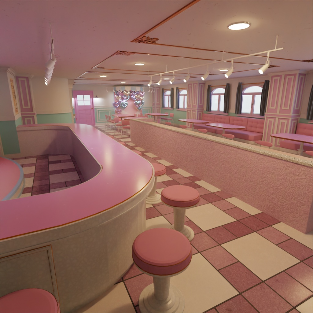 【Blender】メイドカフェ Maid Cafe