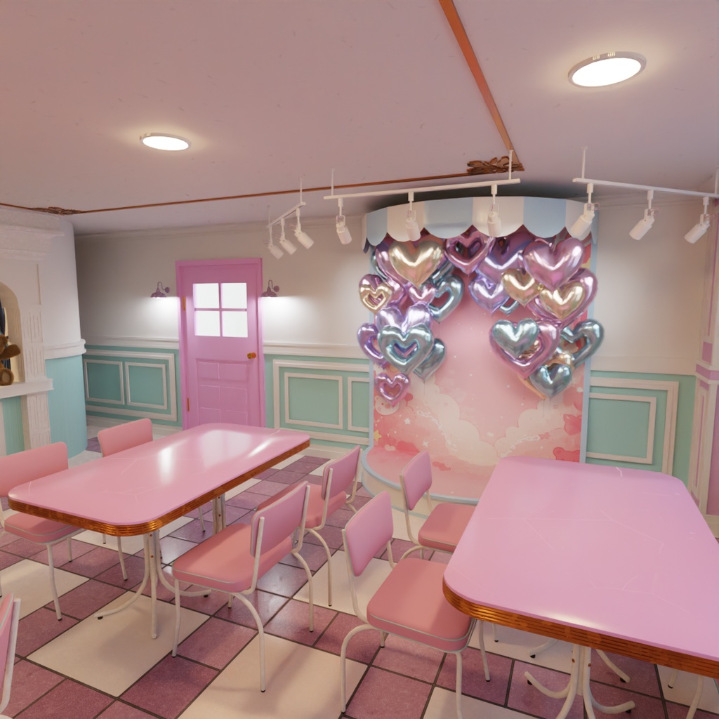 【Blender】メイドカフェ Maid Cafe