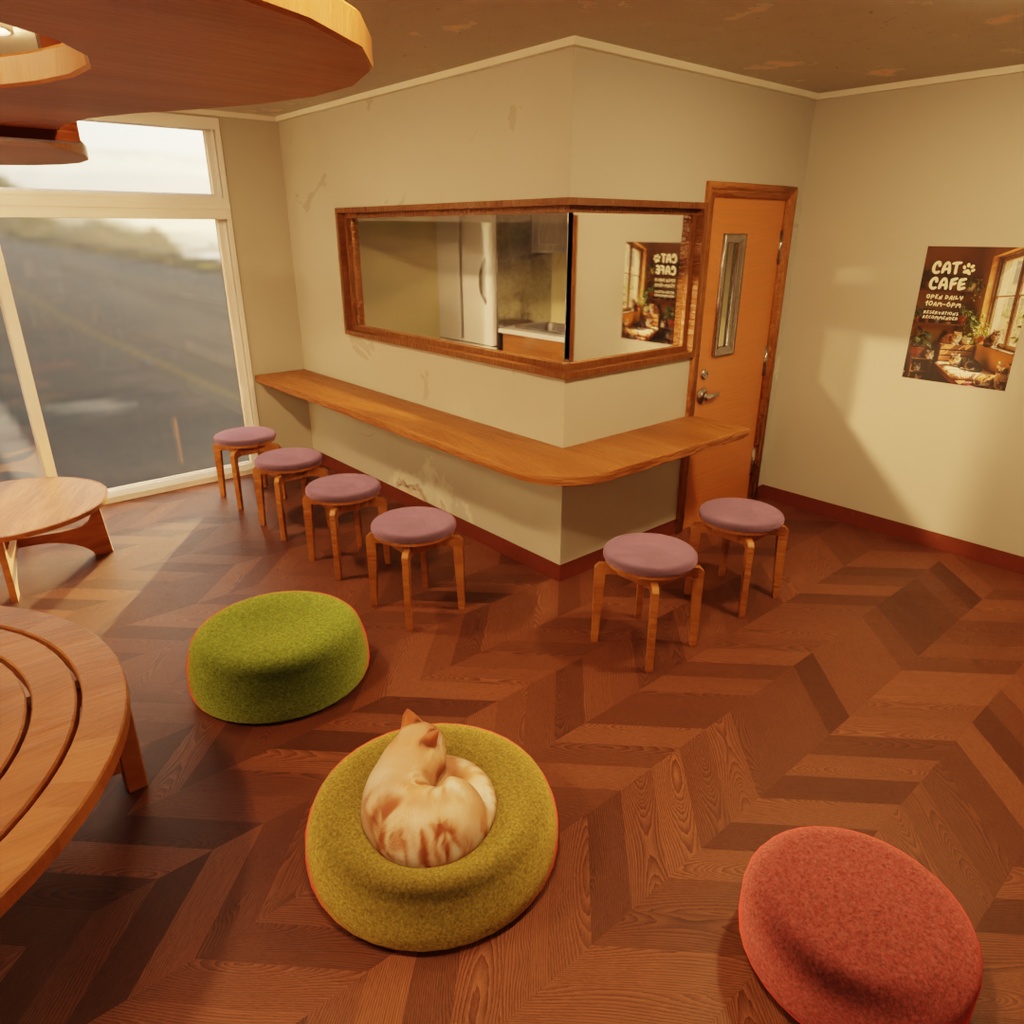 【Blender】猫カフェ Cat Cafe
